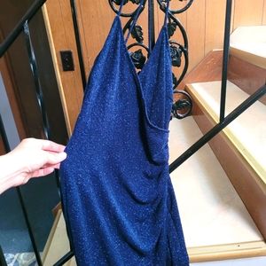 Womens navy glitter dress